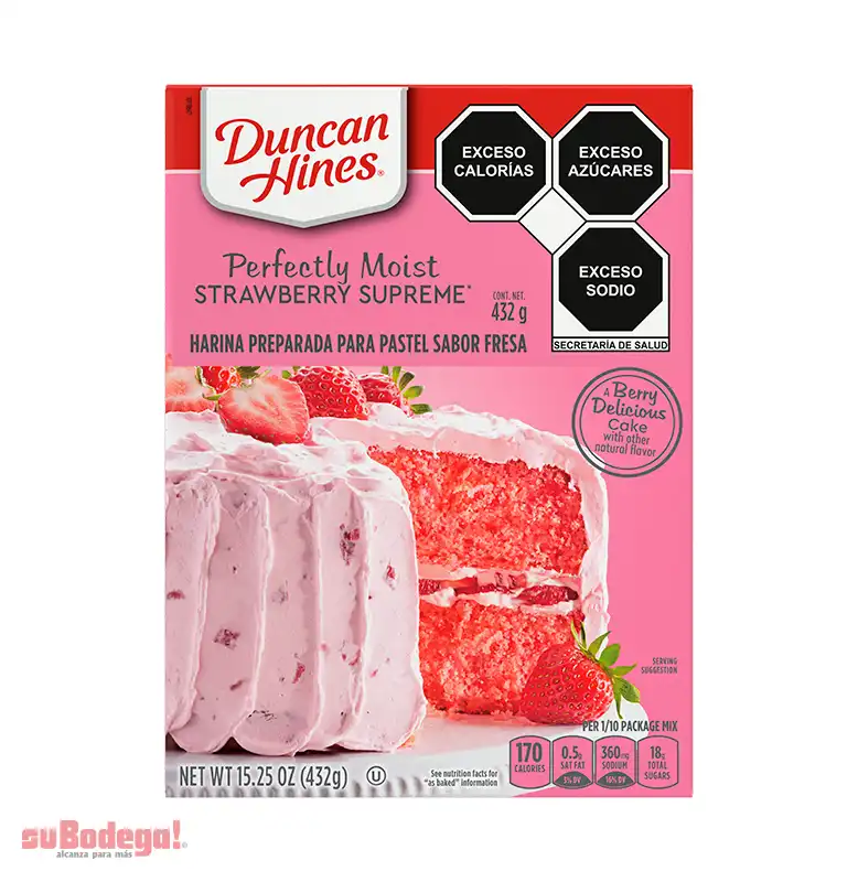 Harina Duncan Hines Fresa 432 gr.