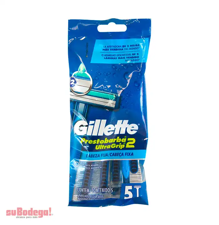 Rastrillo Gillette Prestobarba Ultragrip 5 pz.