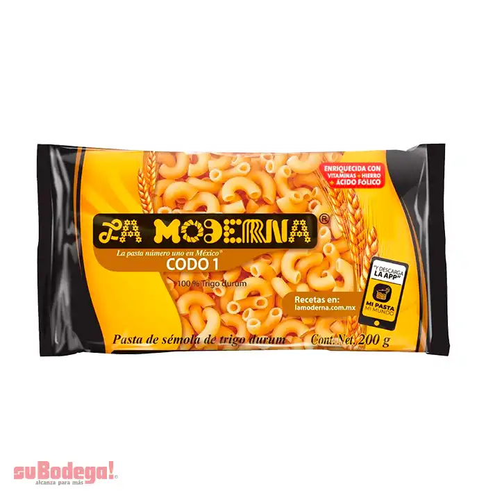 Pasta La Moderna Codo Número 1 200 gr.