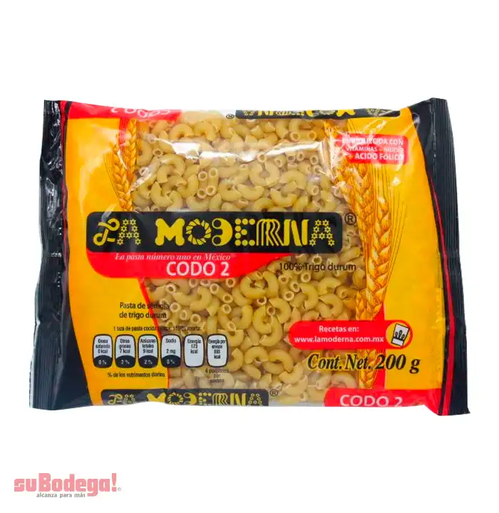 Pasta La Moderna Codo Número 2 200 gr.