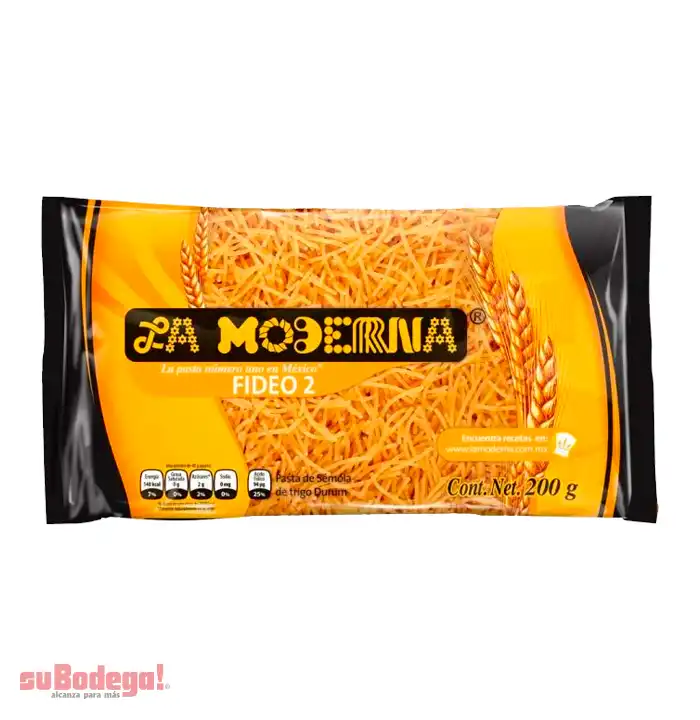 Pasta La Moderna Fideo Número 2 200 gr.