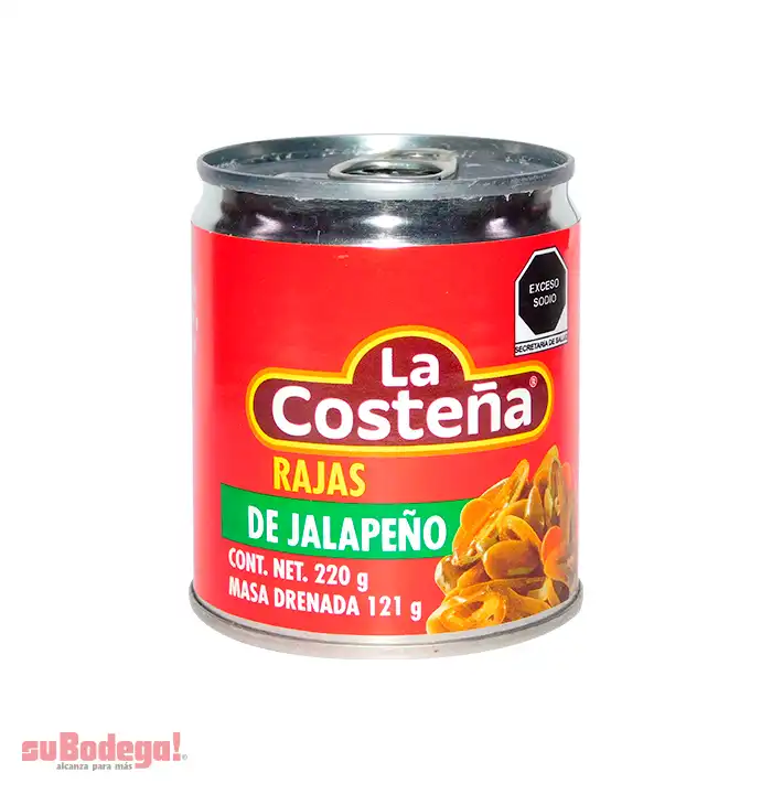 Chiles Jalapeños Rajas La Costeña 220 gr.