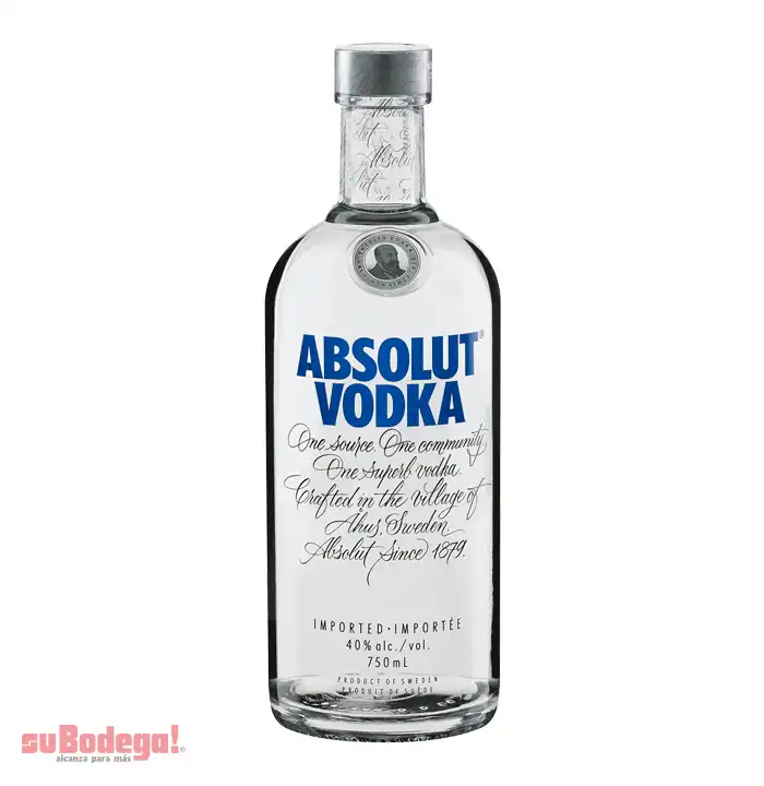 Vodka Absolut Azul 750 ml. .