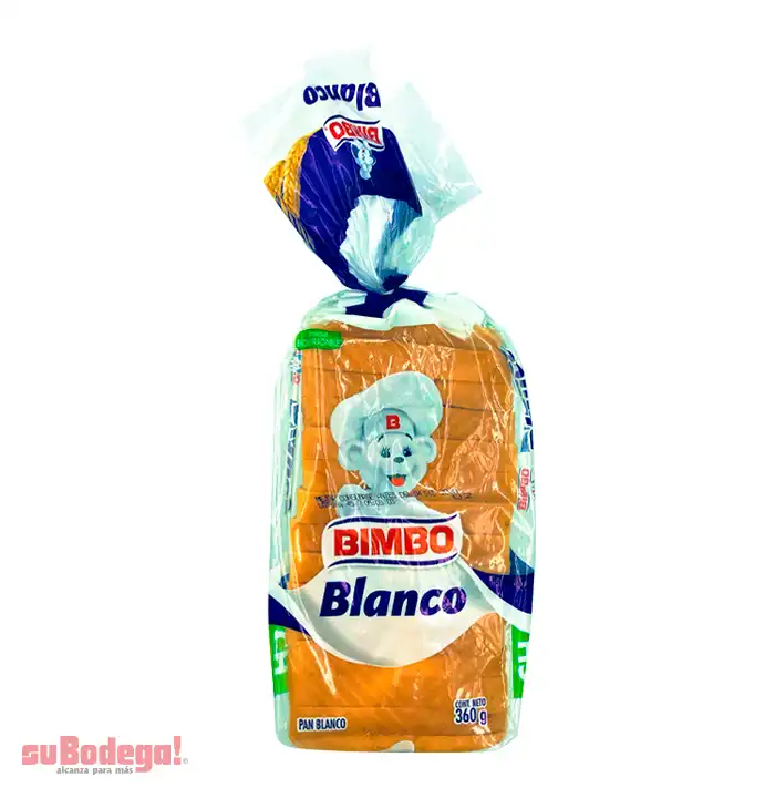 Pan Bimbo Blanco con Leche Chico 360 gr.