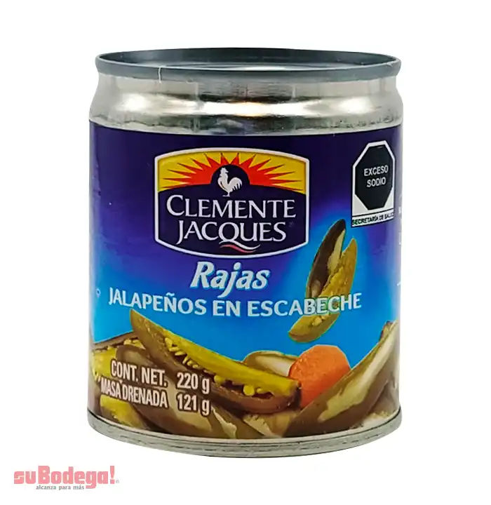 Chiles Jalapeños Rajas Clemente Jacques 220 gr.