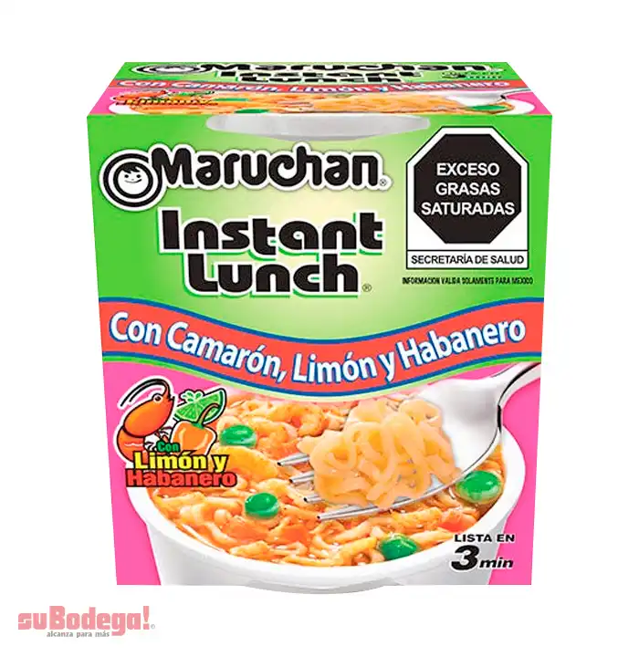 Sopa Maruchan Camarón Limón y Habanero 64 gr.