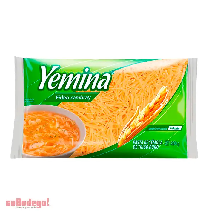 Pasta Yemina Fideo Cambray Precortado 200 gr.