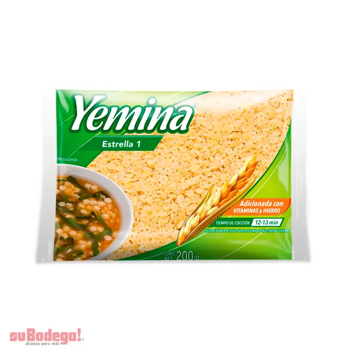 Pasta Yemina Estrella Número 1 200 gr.