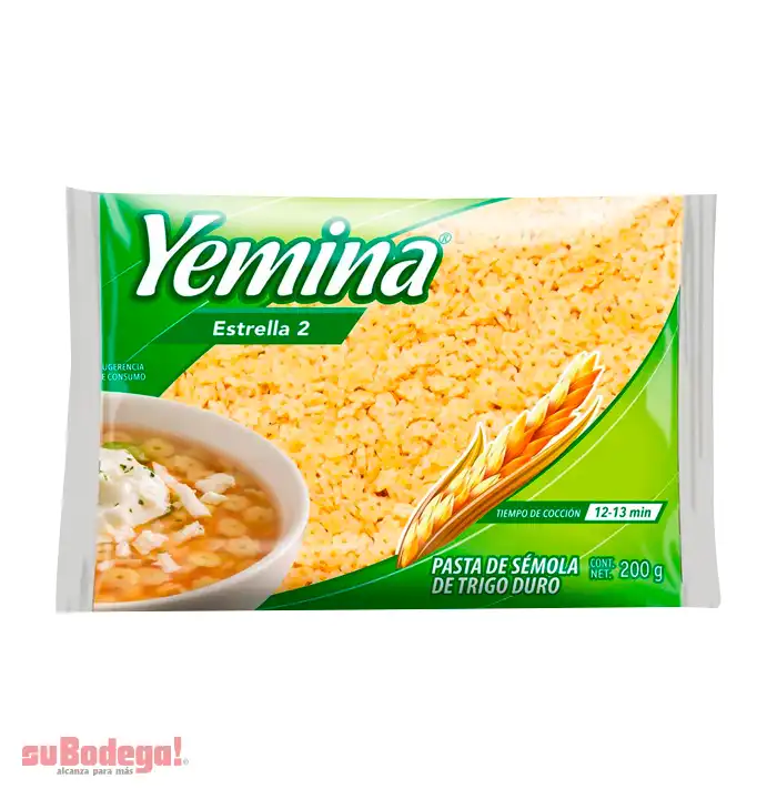 Pasta Yemina Estrella Número 2 200 gr.