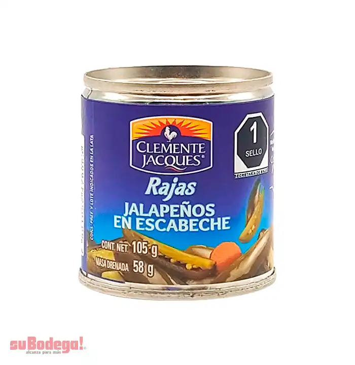 Chiles Jalapeños Rajas Clemente Jacques 105 gr.