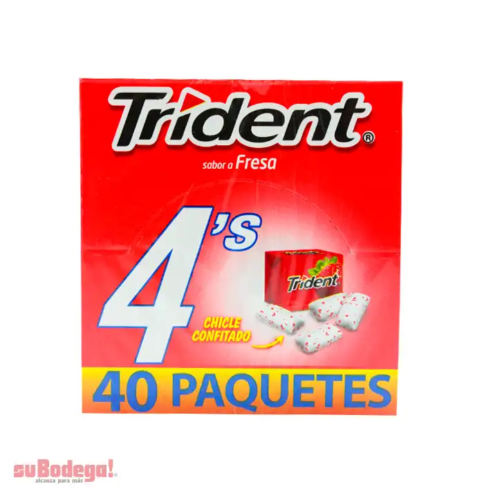Chicle Trident Fresa 40/4 pz.