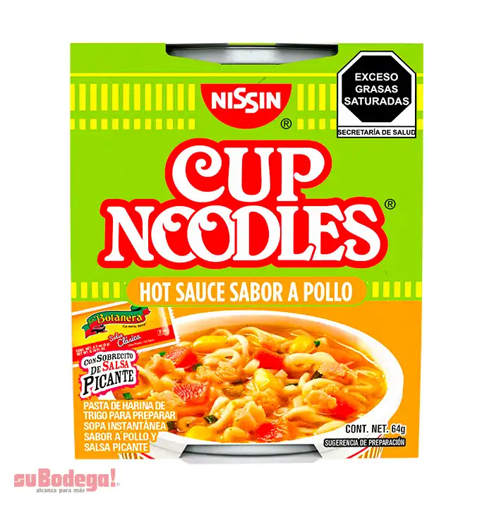 Sopa Nissin Hot Sauce Pollo 64 gr.