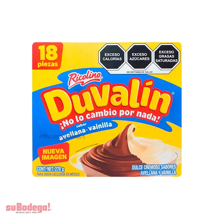 Dulce Duvalín Avellana Vainilla 18 pz.