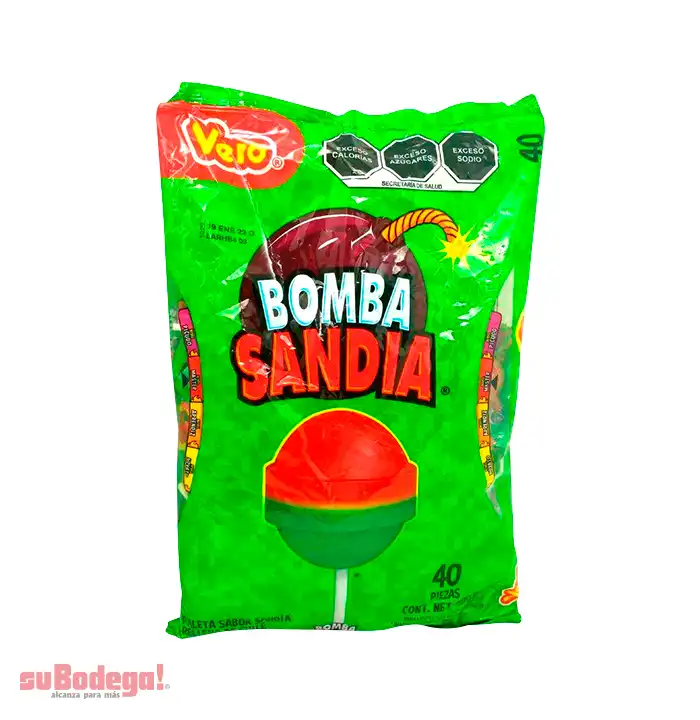 Paleta Vero Bomba Sandía 40 pz.