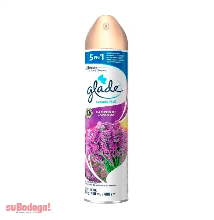 Aromatizante Glade Campos de Lavanda 400 ml.