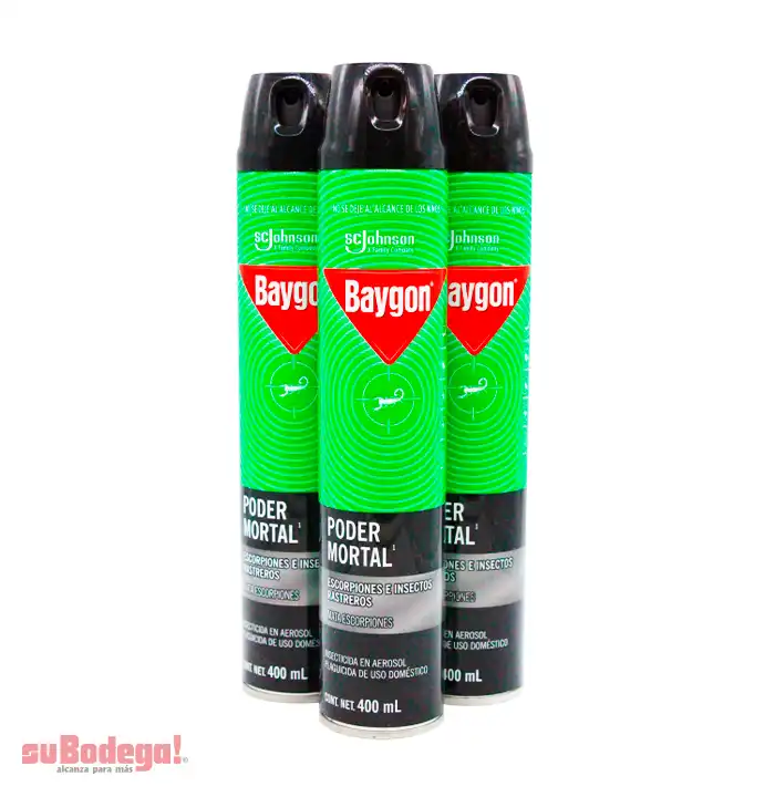 Insecticida Baygón Poder Mortal Aerosol 400 ml.