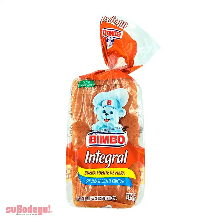 Pan Bimbo Integral 370 Gr