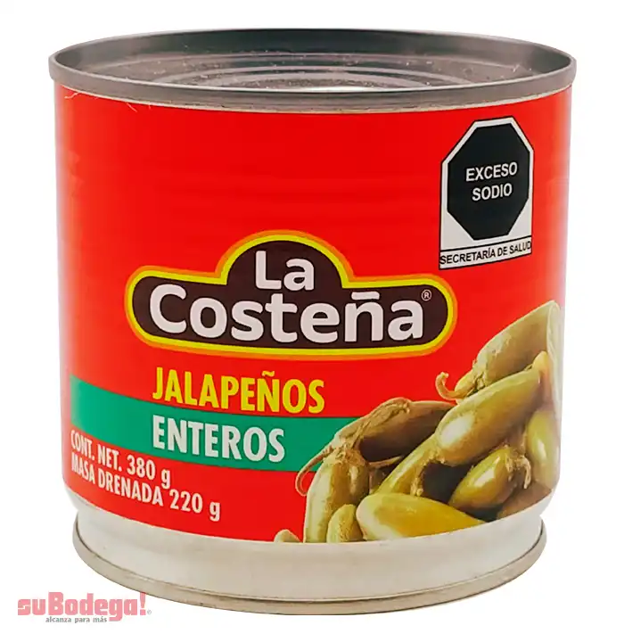 Chiles Jalapeños Enteros La Costeña 380 gr.