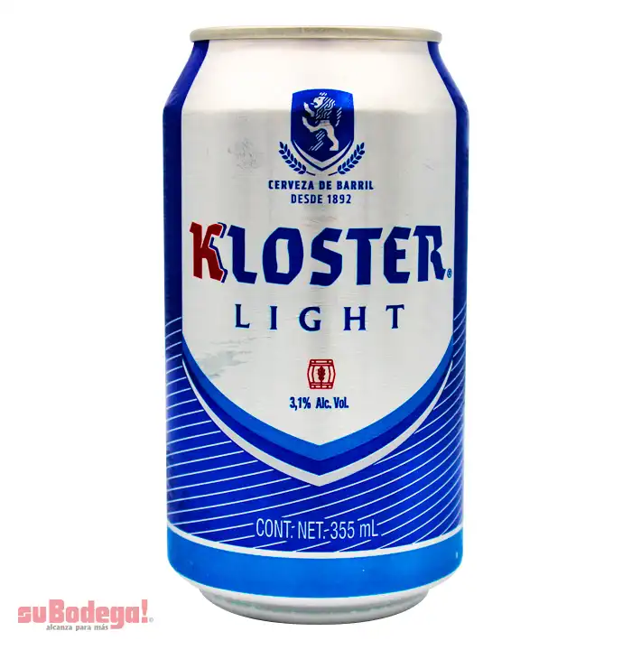 Cerveza Kloster Light Lata 355 ml.