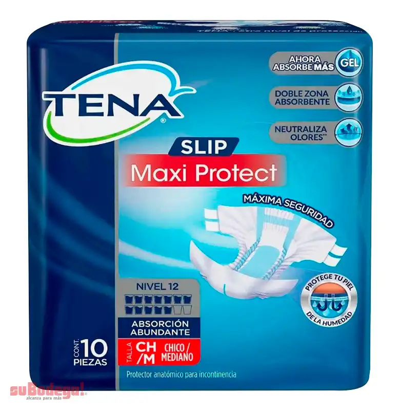 Pañal Tena Adulto Slip Mediano 10 pz.