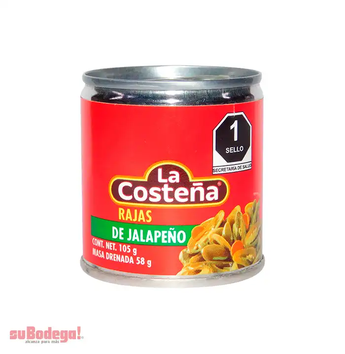 Chiles Jalapeños Rajas La Costeña 105 gr.