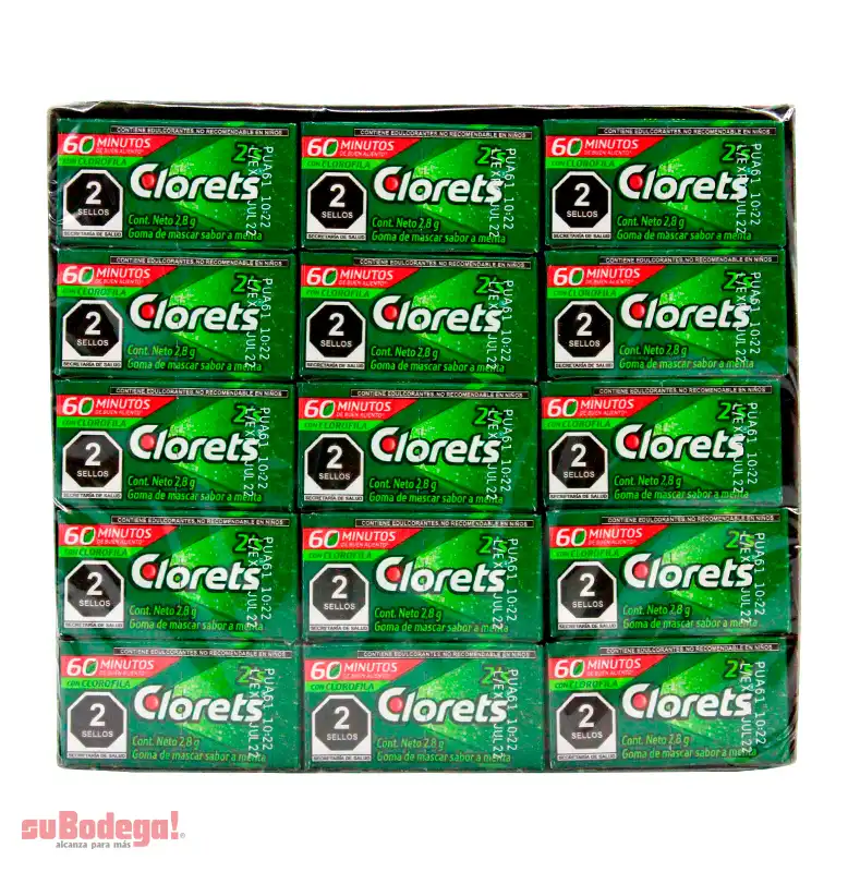 Chicle Clorets 60/2 pz.