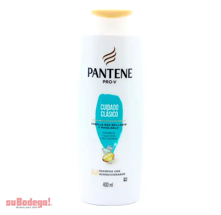 Shampoo Pantene Cuidado Clásico 2 en 1 400 ml.