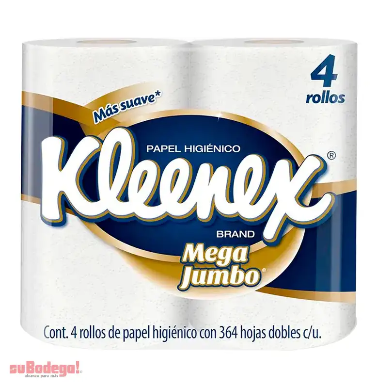 Papel Higiénico Kleenex 364 H.D. 4 Rollos