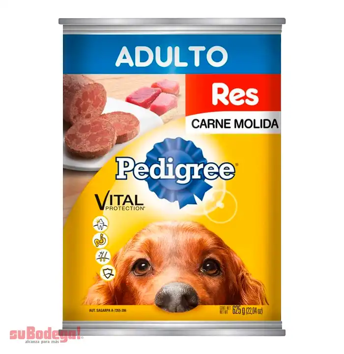 Alimento Pedigree Adulto Carne Molida de Res 625 gr.