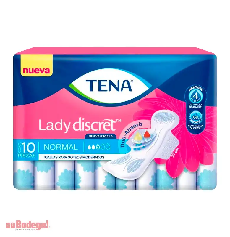 Toalla Sanitaria Tena Lady Normal 10 pz.