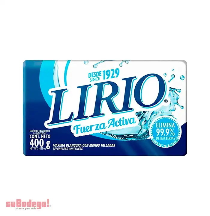 Jabón Lirio Blanco con Envoltura 400 gr.