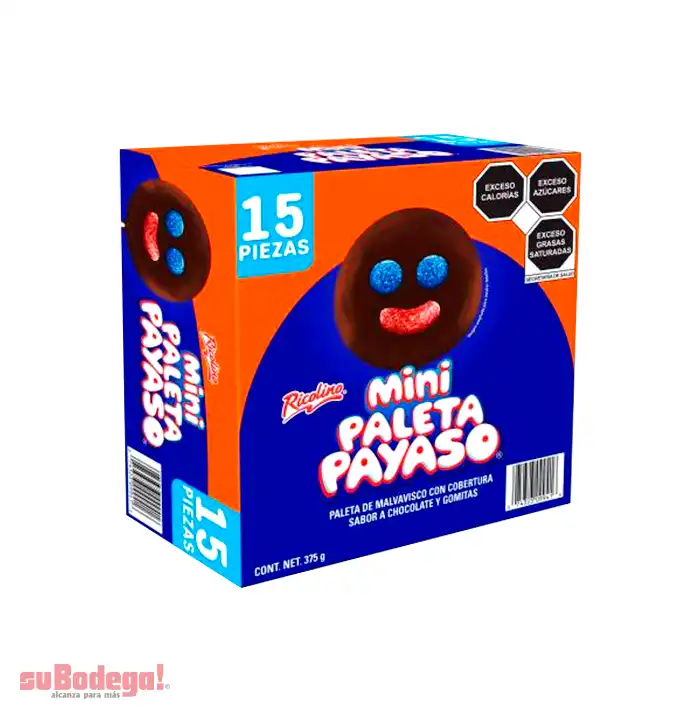 Paleta Ricolino Mini Payaso 15 pz.