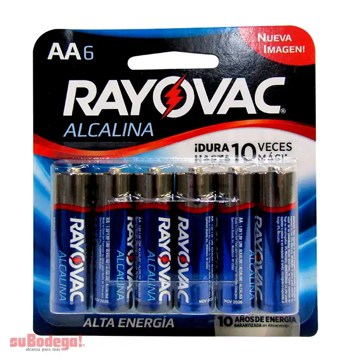 Batería Rayovac Max AA 6 pz.