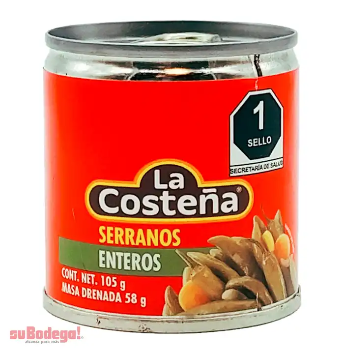 Chiles Serranos La Costeña 105 gr.