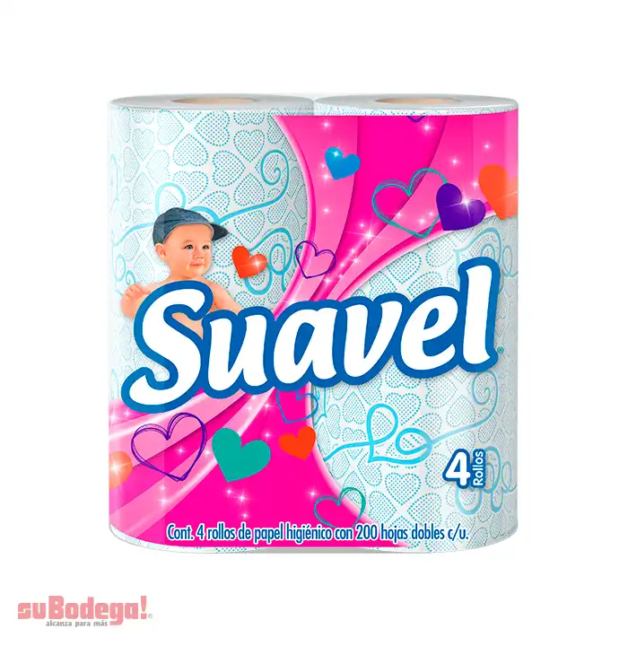 Papel Higiénico Suavel 200 H.D. 4 Rollos
