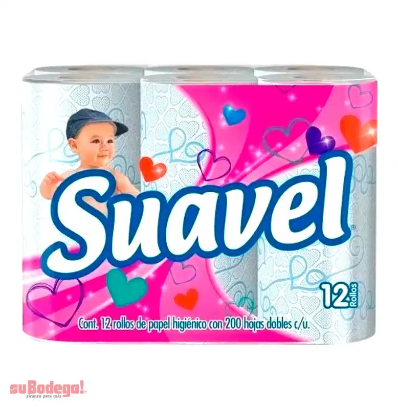 Papel Higiénico Suavel 200 H.D. 12 Rollos