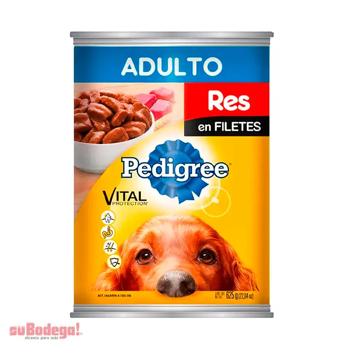 Alimento Pedigree Adulto Guisado Carne de Res 625 gr.