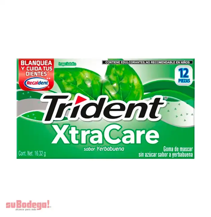 Chicle Trident Xtracare Yerbabuena 12/16.32 gr.