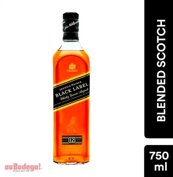 Whisky Johnnie Walker Black Label 750 ml.