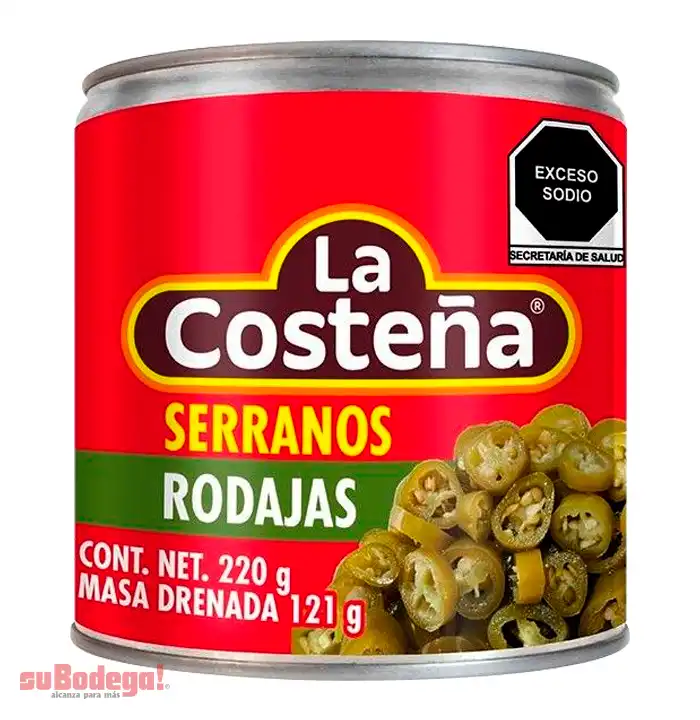 Chiles Serranos La Costeña Rodajas 220 gr.