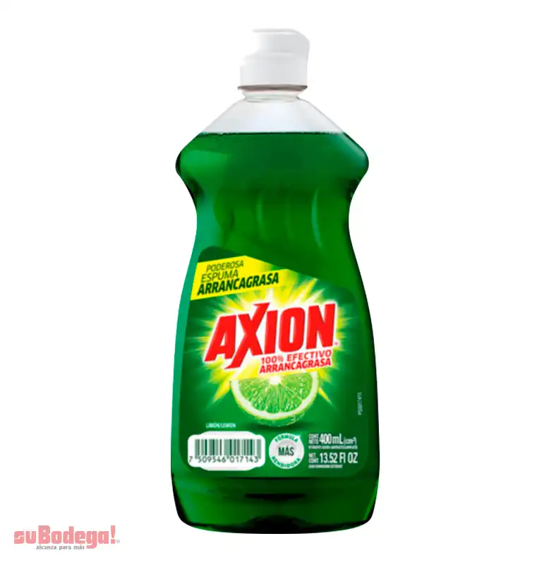 Detergente Axión Limón Líquido 400 ml.