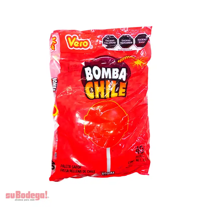 Paleta Vero Bomba Chile 40 pz.