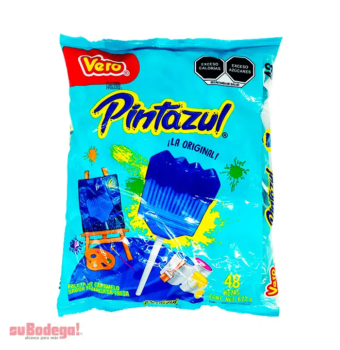 Paleta Vero Brochita Pinta Azul 48 pz.