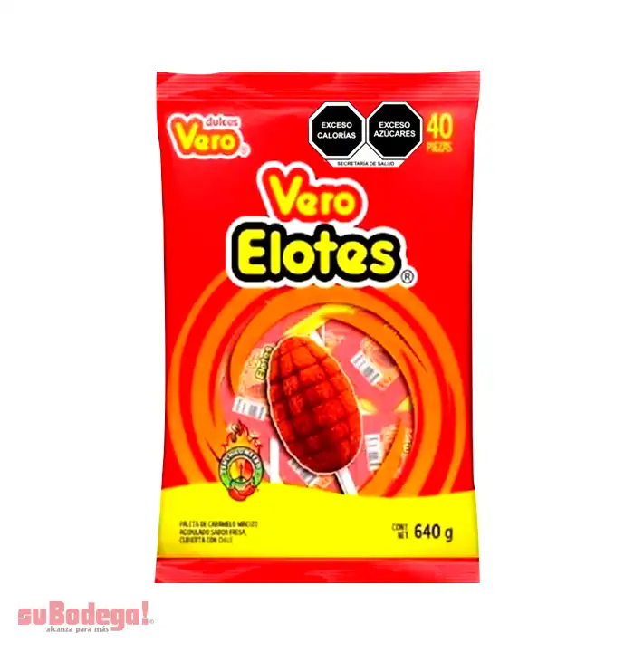 Paleta Vero Elote con Chile 40 pz.