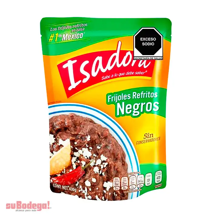 Frijol Negro Refrito Isadora 430 gr.