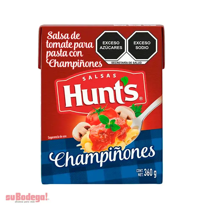Salsa para Pasta Hunts Champiñones 360 gr.