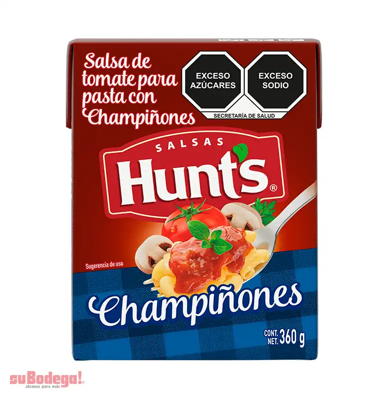 Salsa para Pasta Hunts Champiñones 360 gr.