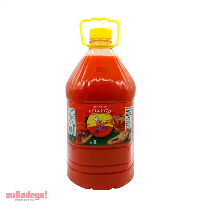 Salsa Picante Roja El Pulpito 4 lt.