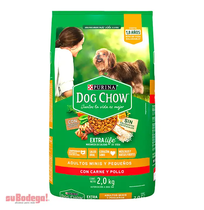 Alimento Purina Dog Chow Adulto Razas Pequeñas 2 kg.