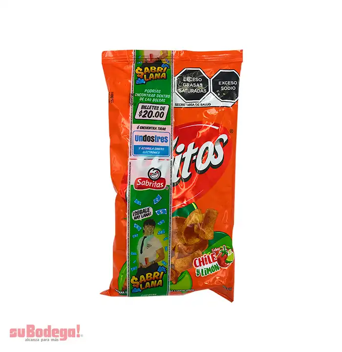 Sabritas Fritos Chile y Limón 57 gr.